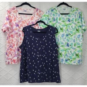 Tropical shirts resort wear floral/tropical print Size XL beachy Vacation cruise